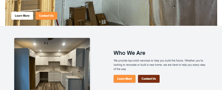 Construction company website